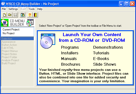CD Menu Builder