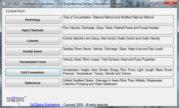 CE CALC - Hydraulics Calculator