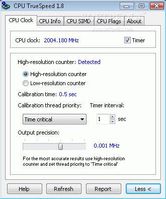 CPU TrueSpeed