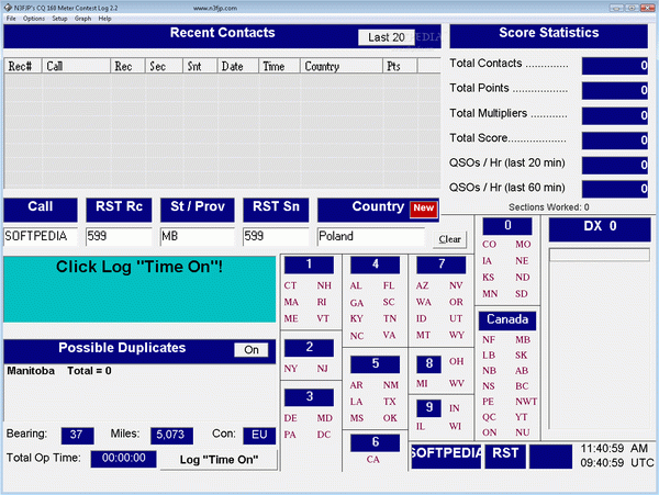 CQ WW 160 Meter Contest Log