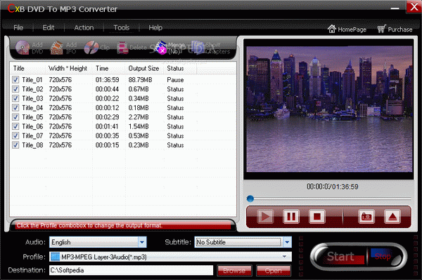 CXB DVD to MP3 Converter