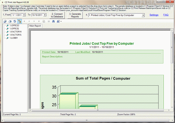 CZ Print Job Report