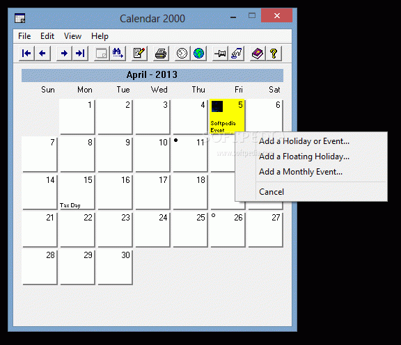 Calendar 2000