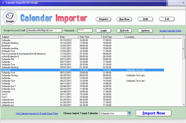 Calendar Importer for Google