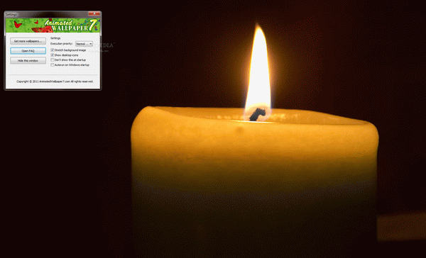 Candle Animated Desktop Wallpaper