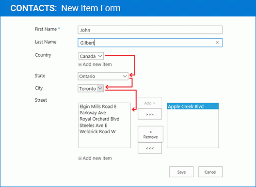 Cascaded Lookup Column for SharePoint