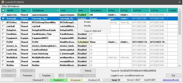 CentralOOF for Office 365