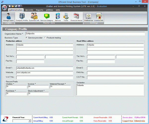 Challan and Invoice Printing System LITE