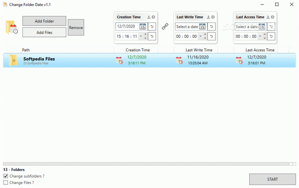 Change Folder Date