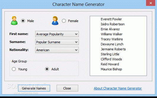 Character Name Generator