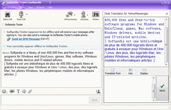 Chat Translator for Yahoo Messenger