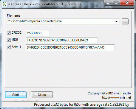 CheckSum Calculator