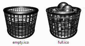 Chrome Trash Can Shpered icon