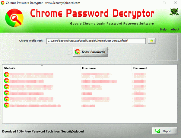 Chrome Password Decryptor