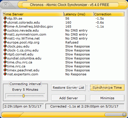 Chronos - Atomic Clock Synchronizer