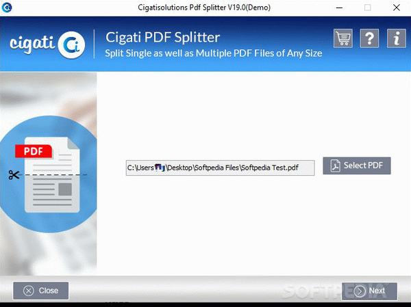 Cigati PDF File Splitter