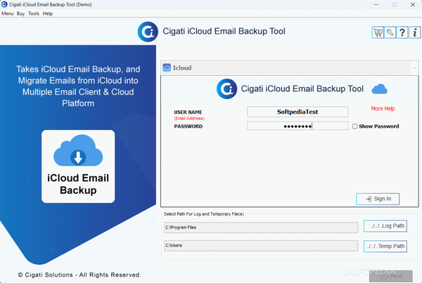 Cigati iCloud Email Backup Tool