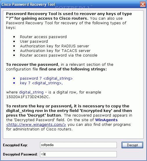 Cisco Password Recovery Tool