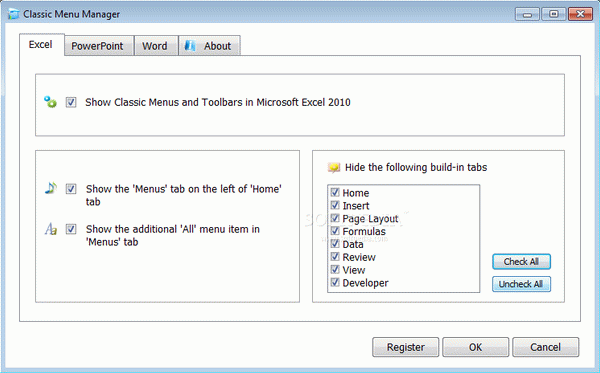 Classic Menu for Office 2010 Starter