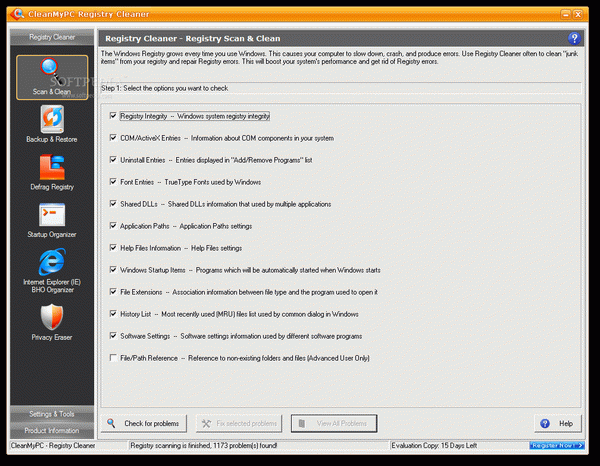 CleanMyPC Registry Cleaner