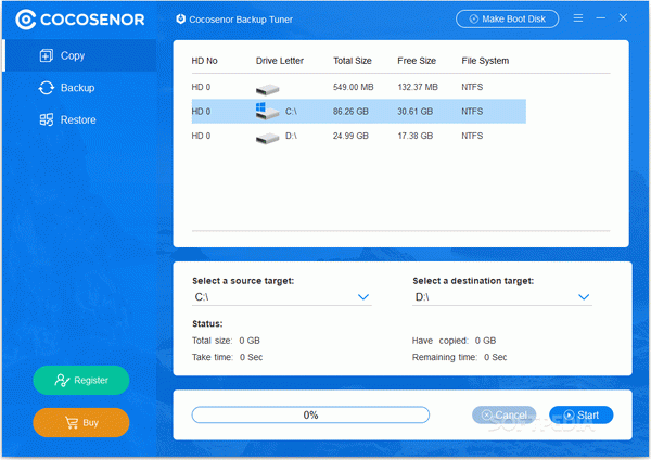 Cocosenor Backup Tuner