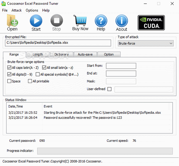 Cocosenor Excel Password Tuner