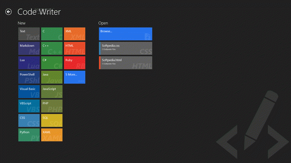 Code Writer for Windows 8