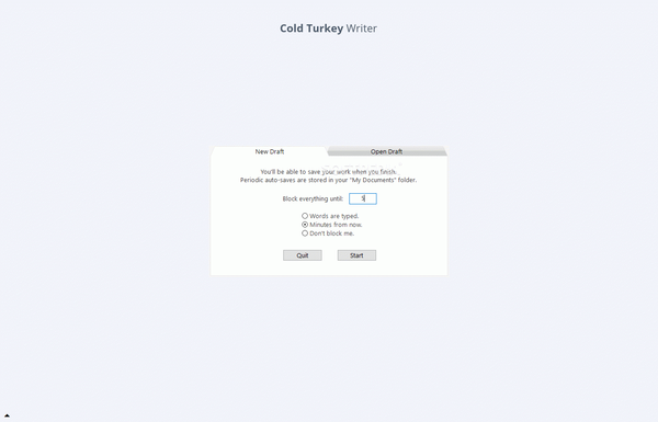 Cold Turkey Writer