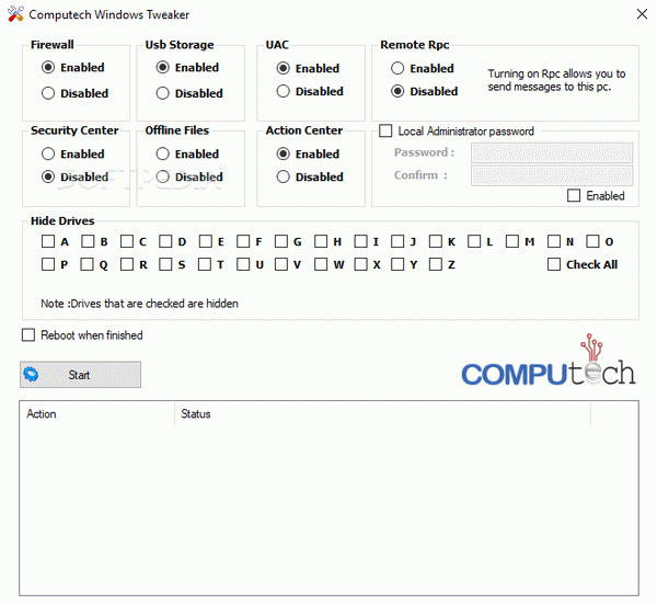 Computech Windows Tweaker