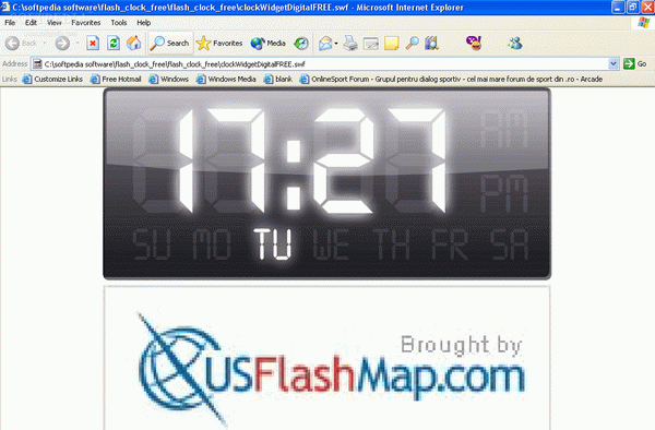 Conceptual Flash Clock for Your Website