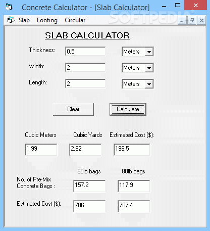 Concrete Calculator