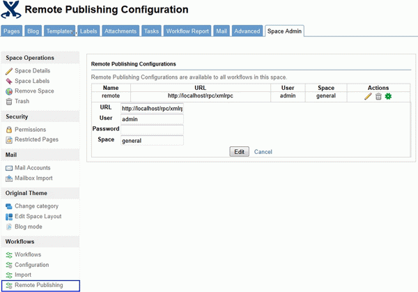 Confluence Remote Publishing Plugin