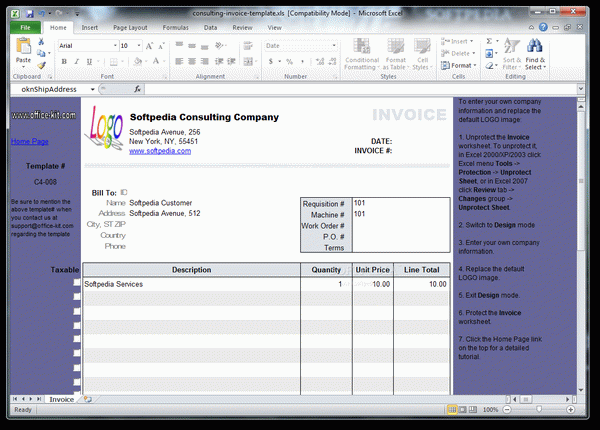 Consulting Invoice Template