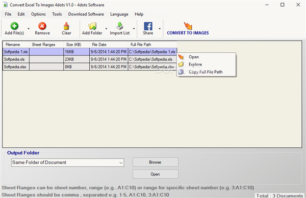 Convert Excel to Images 4dots