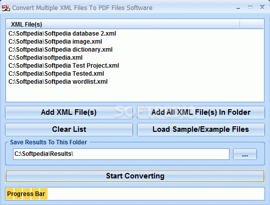 Convert Multiple XML Files To PDF Files Software