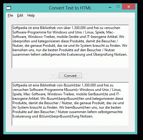 Convert Text to HTML