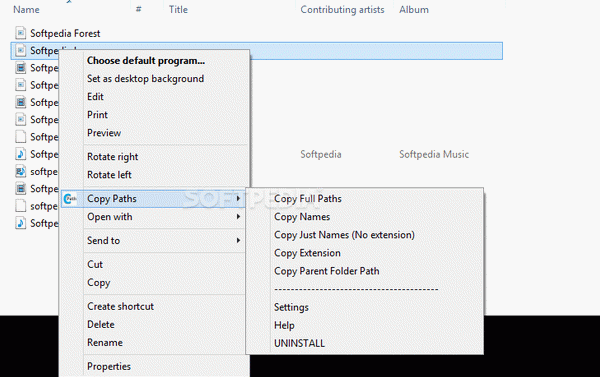 Copy as Path Context Menu