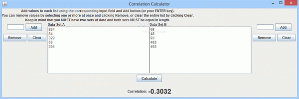 Correlation Calculator