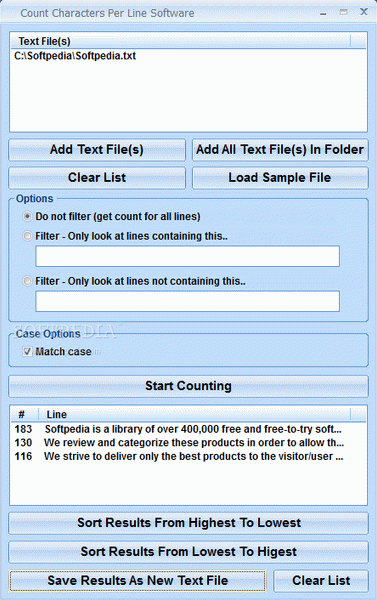 Count Characters Per Line Software