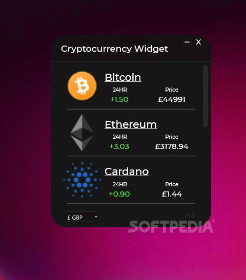 Cryptocurrency-Widget