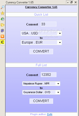 Currency Converter Maxthon Plugin