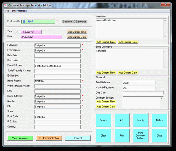 Customer Manager Enterprise Edition Portable