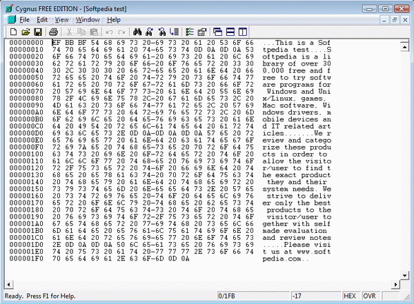 Cygnus Hex Editor Free Edition