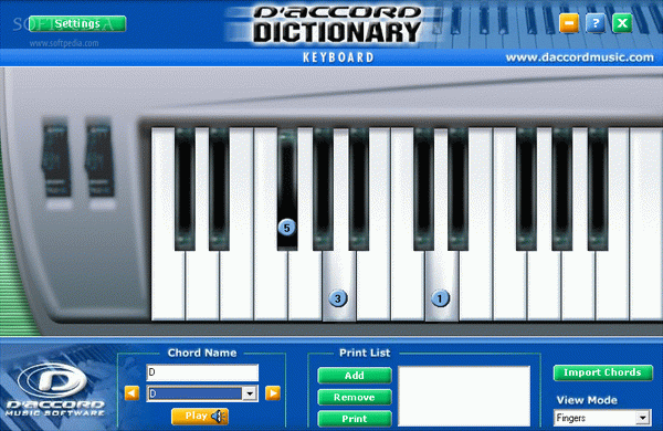 D'Accord Keyboard Chord Dictionary