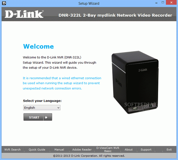 D-Link DNR-322L Setup Wizard