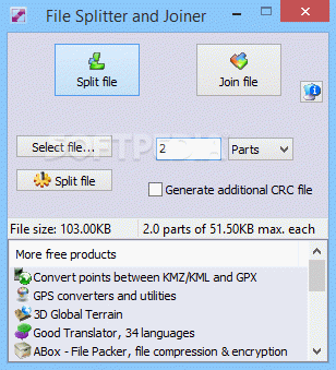 File Splitter and Joiner