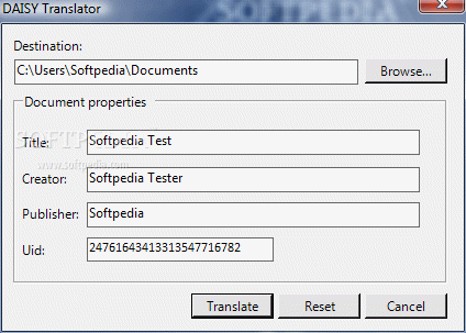 DAISY XML Translator