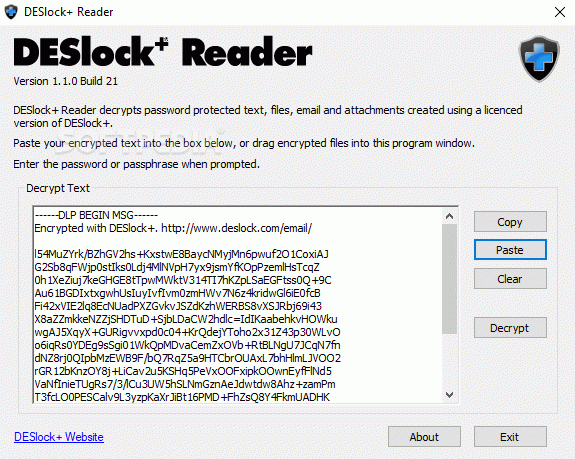 DESlock+ Reader