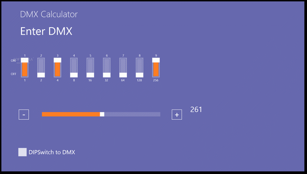 DMX Calculator for Windows 8