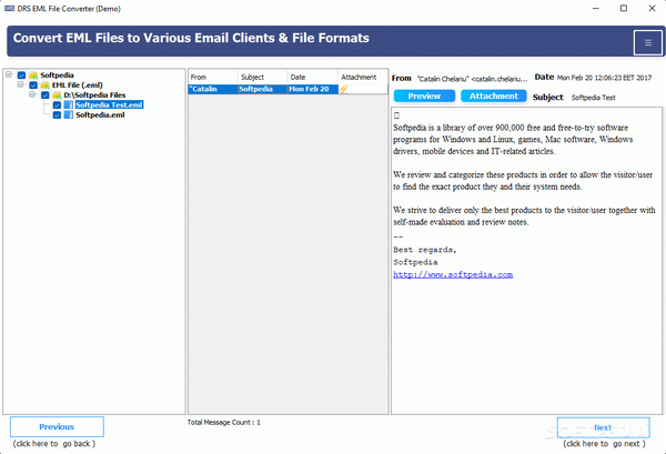 DRS EML File Converter